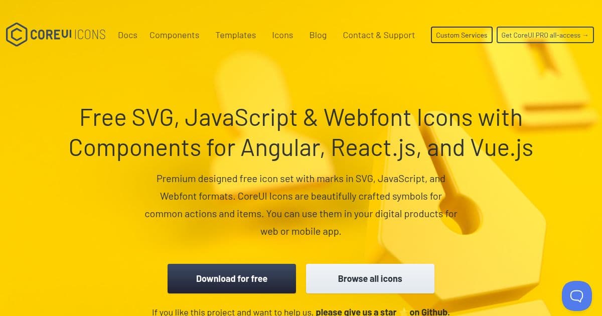 CoreUI Icons - Recurso de iconos para diseñadores
