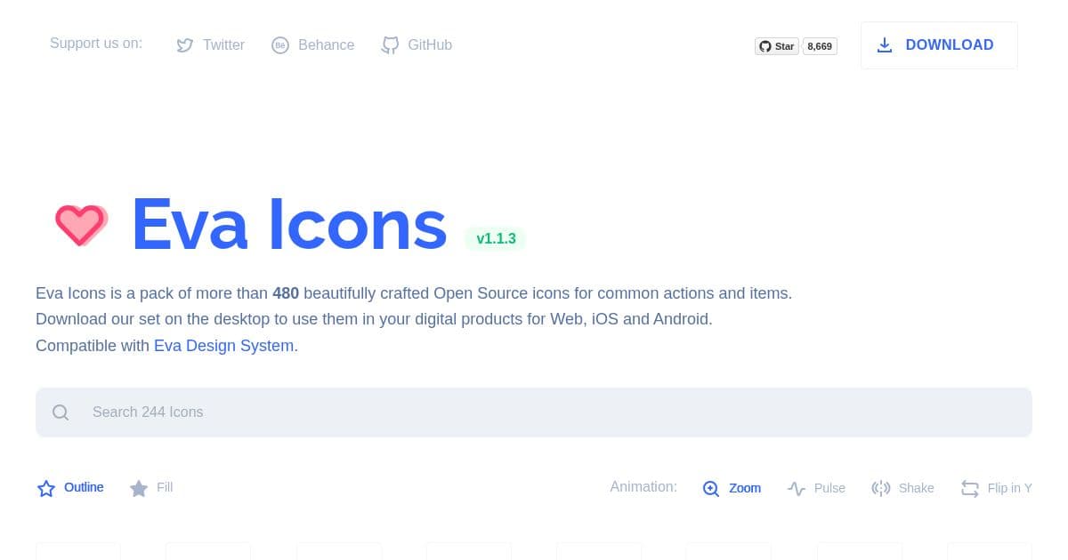 Eva Icons - Recurso de iconos para diseñadores