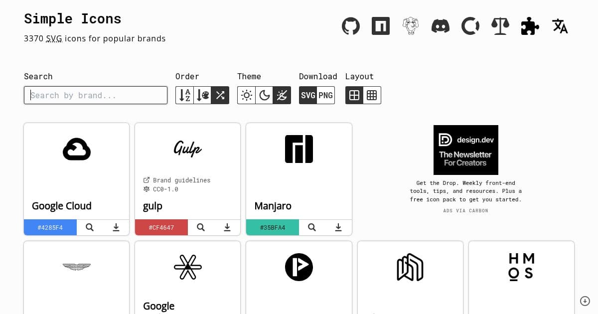 Simple Icons - Recurso de iconos para diseñadores
