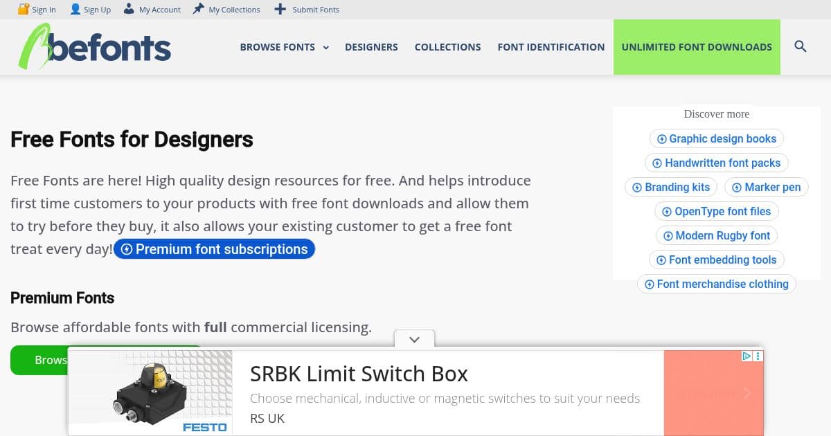 Befonts - Recurso de fuentes para diseñadores