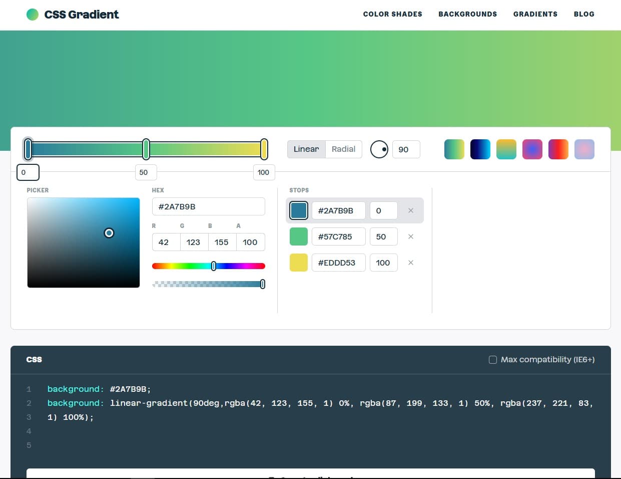 CSS Gradient - Recurso de fondos para diseñadores