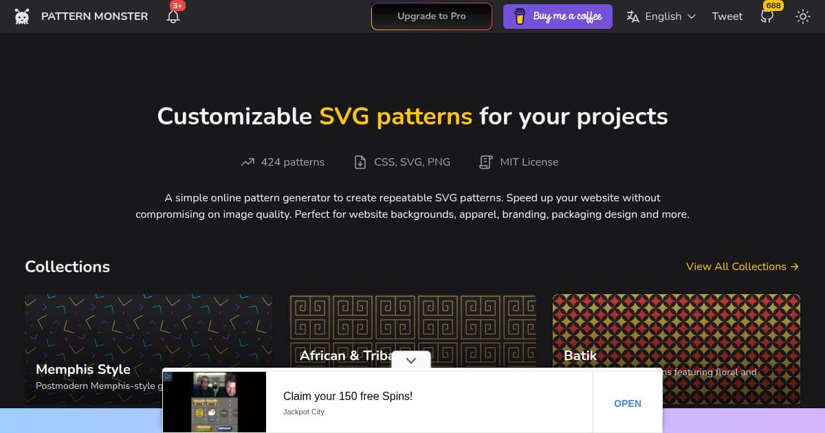 Pattern Monster - Recurso de fondos para diseñadores